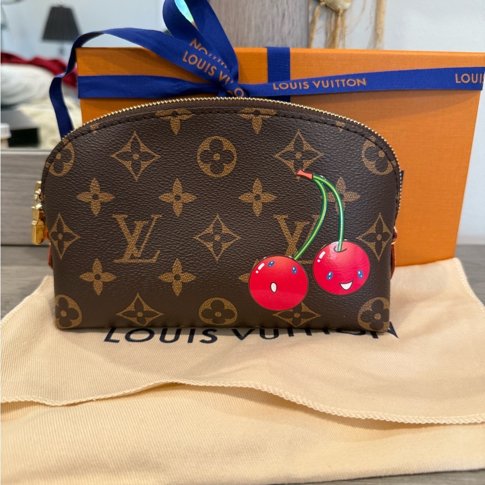 ***SOLD*** Louis Vuitton x Murakami 2025 Cherry Cerises Cosmetic Bag- NIB - Picture 1 of 6